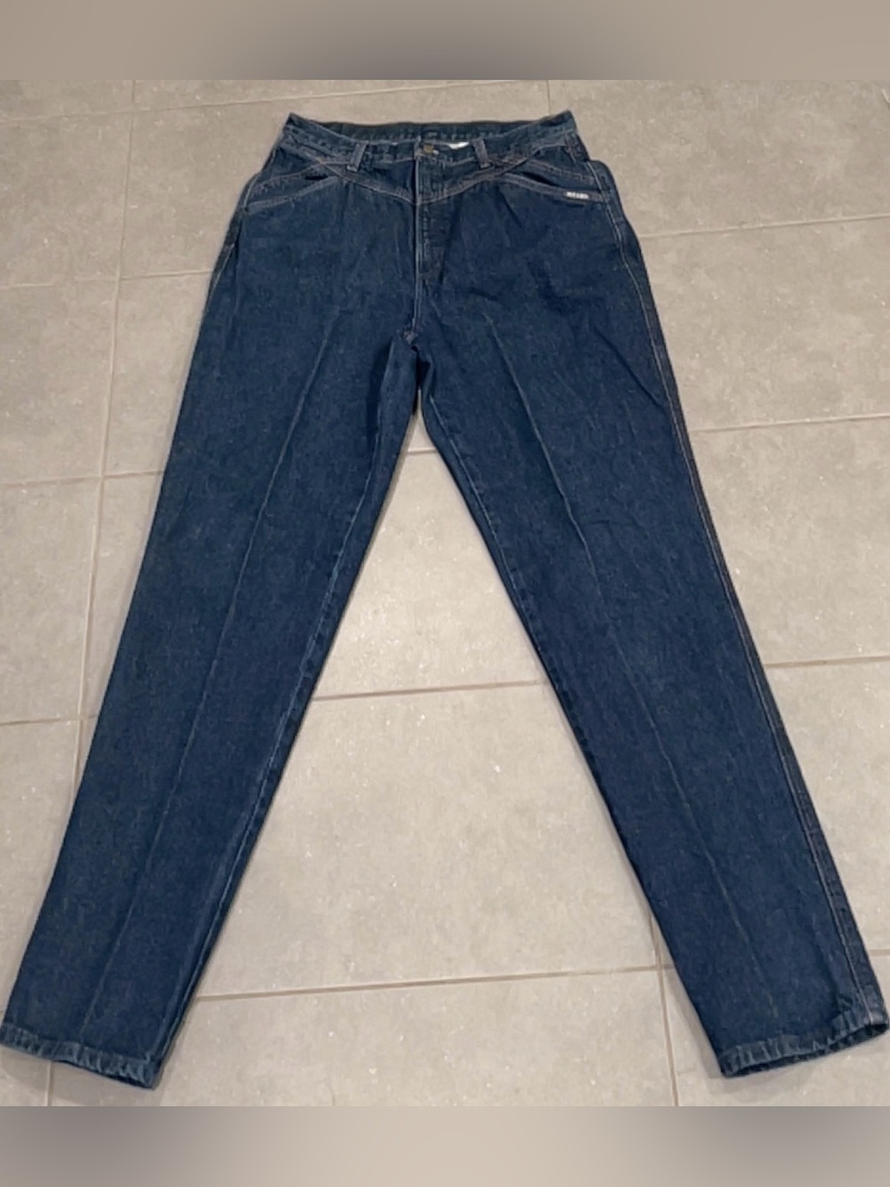 Rockies Western Jeans Dark Wash High Rise Slim Straight Leg Size 17/18 36 VTG